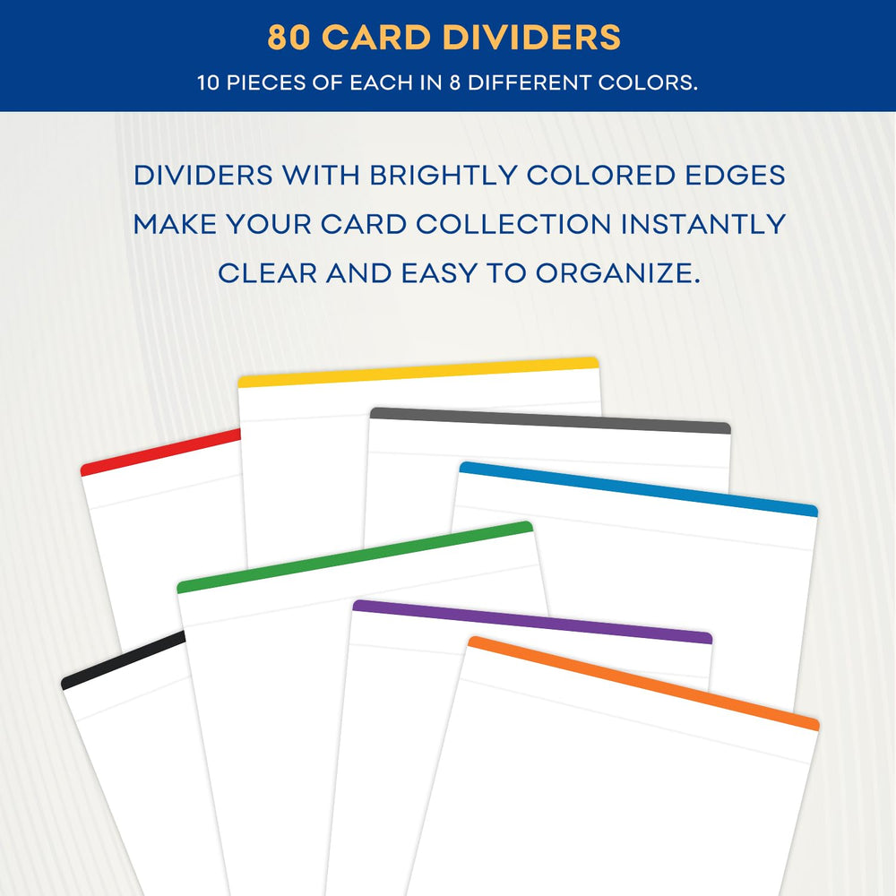 Fageverld color-coded dividers for quick MTG and sports card sorting.