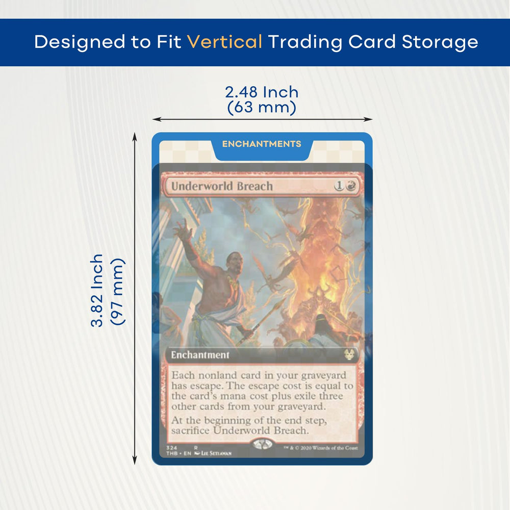 Fageverld MTG dividers color-coded-sort-by-type enhances deck categorization.
