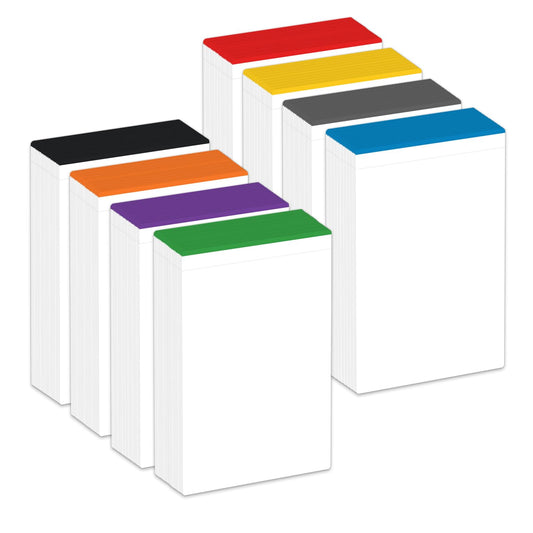 Fageverld trading card dividers with color-coded edges for easy organization.