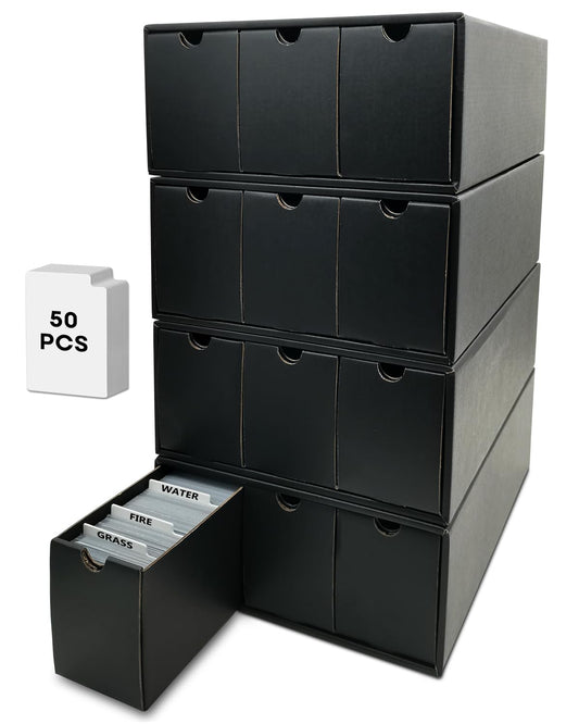 Fageverld storage box with open drawer for quick card access