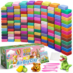 FAGNBED Air Dry Clay 138-color palette for vibrant, mix-and-match art projects.