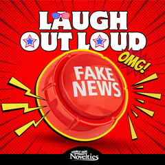 Fairly Odd Novelties Trumped Up Fake News Button battery compartment close-up for easy setup