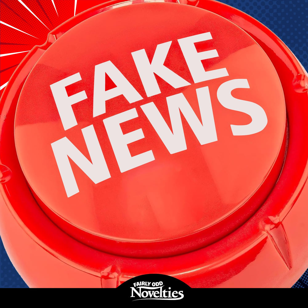 Fairly Odd Novelties Trumped Up Fake News Button gift-ready for parties and offices