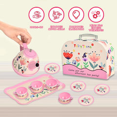 Fairy Toona floral tea party carry case pink for easy storage and transport