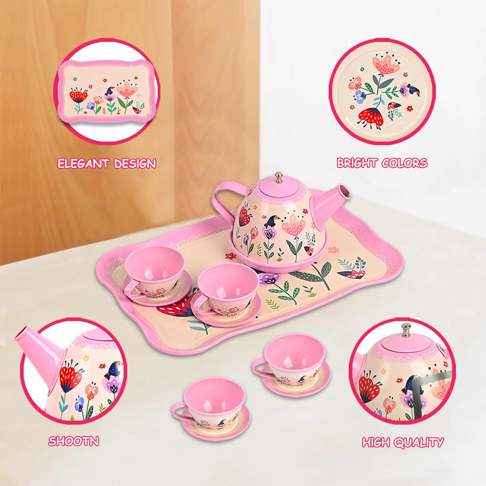 Fairy Toona floral tea party coasters pink protect surfaces during pretend tea