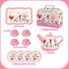 Fairy Toona floral tea party cups pink for cooperative play and fine motor skills