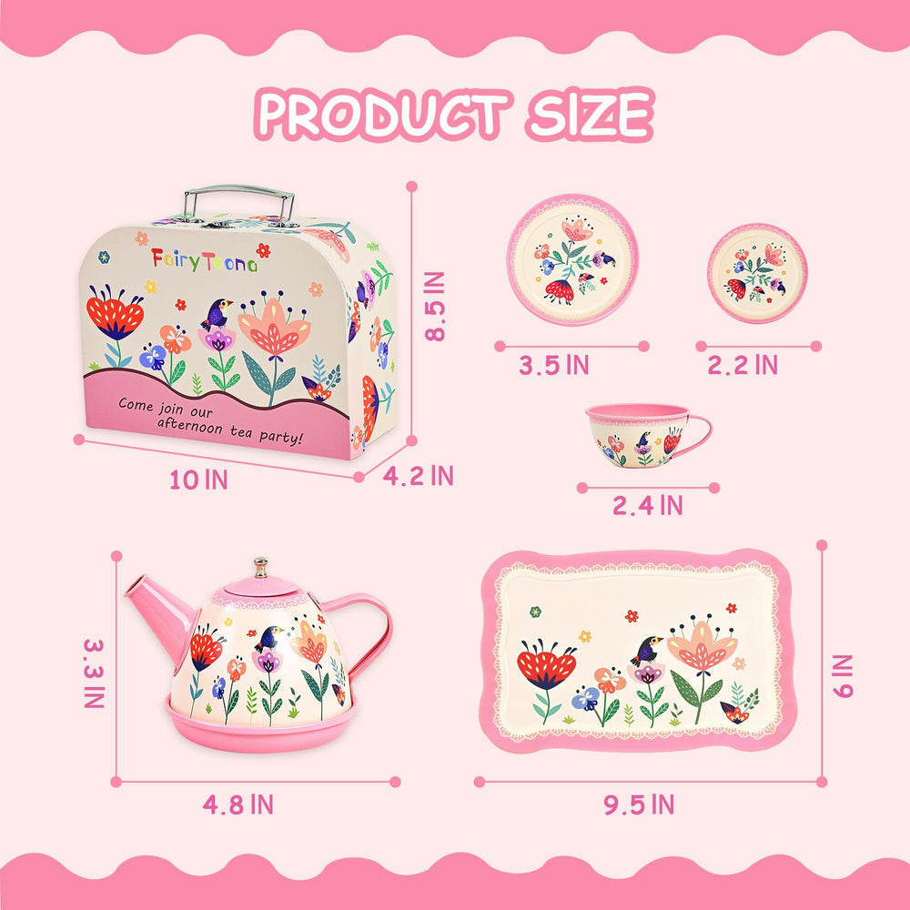 Fairy Toona floral tea party plates pink ideal for pretend meals and sharing