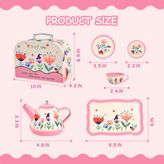 Fairy Toona floral tea party plates pink ideal for pretend meals and sharing