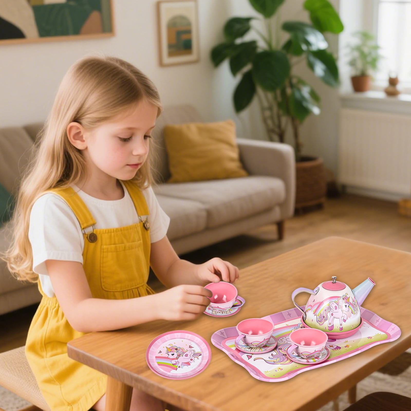 Fairy Toona Unicorn Tea Party Set—complete kit supports imaginative hosting experiences.