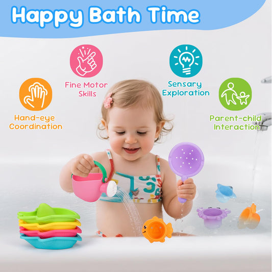 Fajiabao bath spoon for scooping and stirring bath play.
