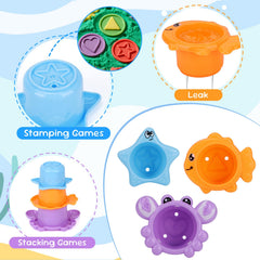 Fajiabao crab boat floating toy supports stacking and racing bath-time fun.