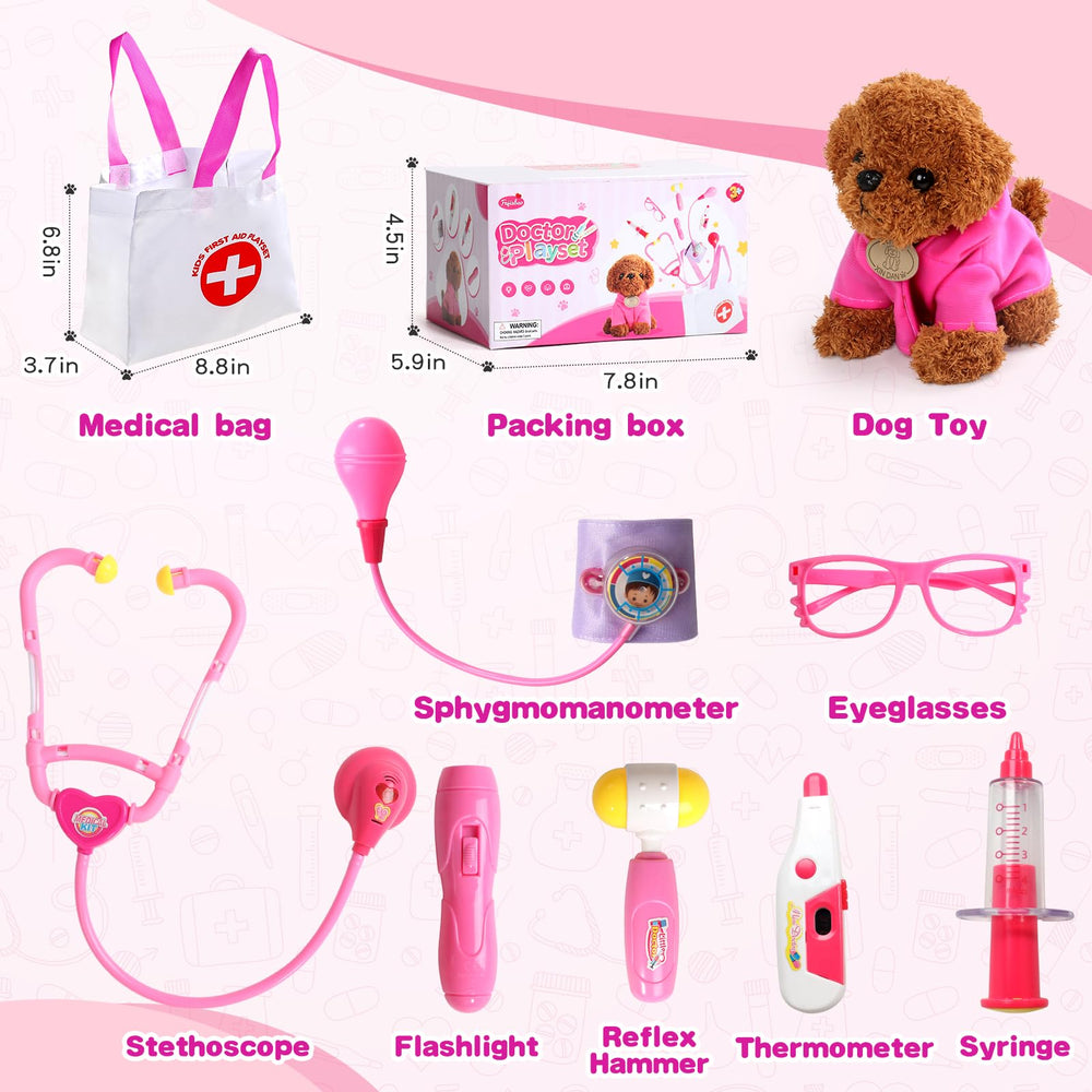Fajiabao doctor kit spring syringe ensures safe, pretend practice.