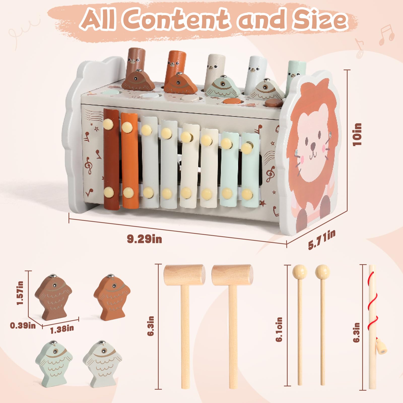 Fajiabao durable wooden toy uses non-toxic finish for safe exploration.
