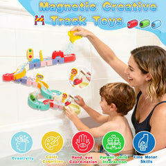 Fajiabao interlocking tracks and slides create creative tub layouts