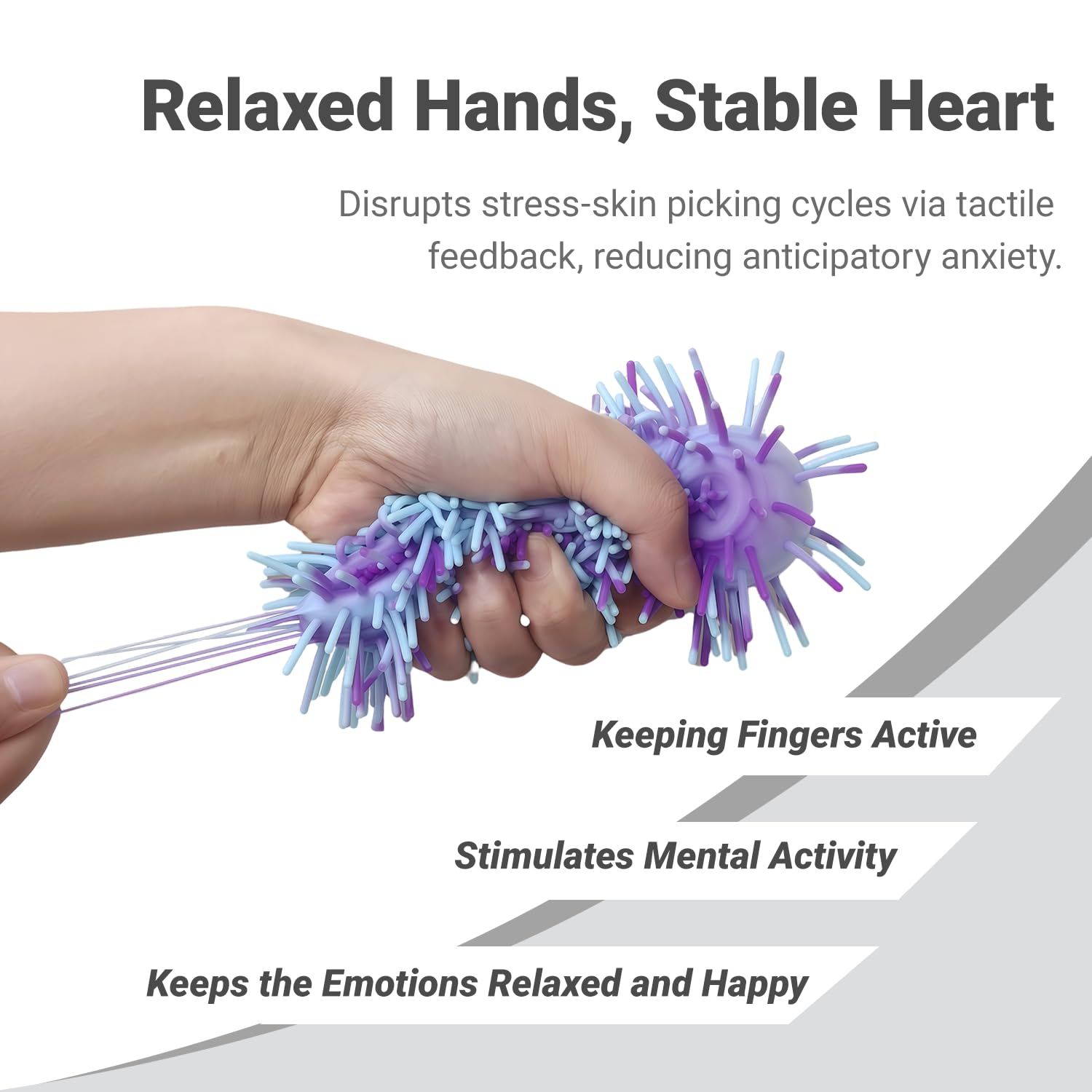FAMCHAINS fidget bracelet discreet design on hand supports focused tactile engagement.