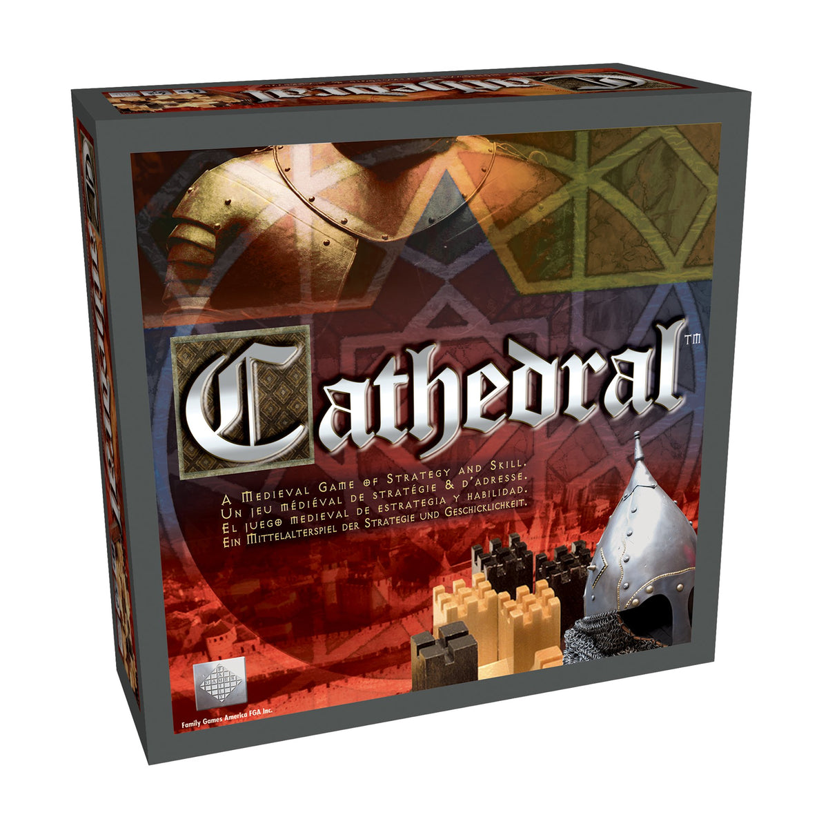 Family Games Cathedral Classic wooden board game with hardwood pieces for strategic two-player play