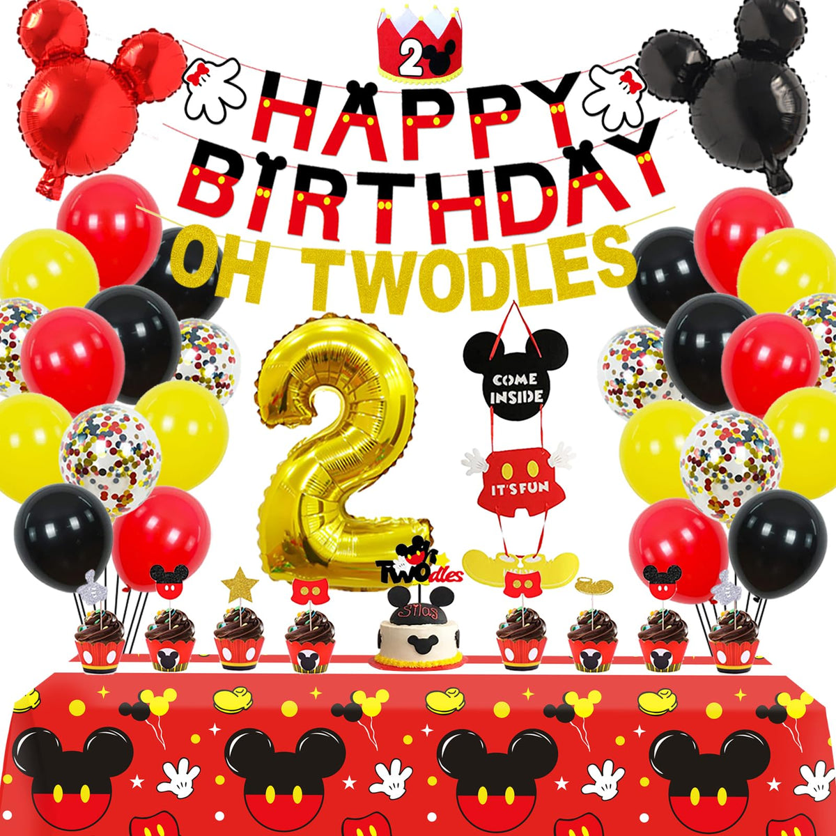 Family Pro Happy Birthday Banner adds bold color for festive photos.