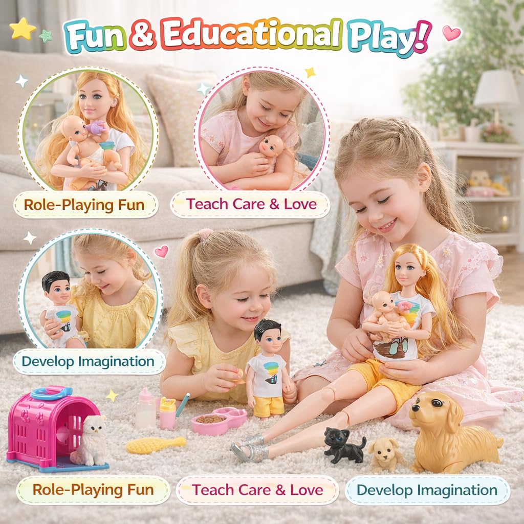 Familydolls little girl doll provides imaginative dressing and play moments