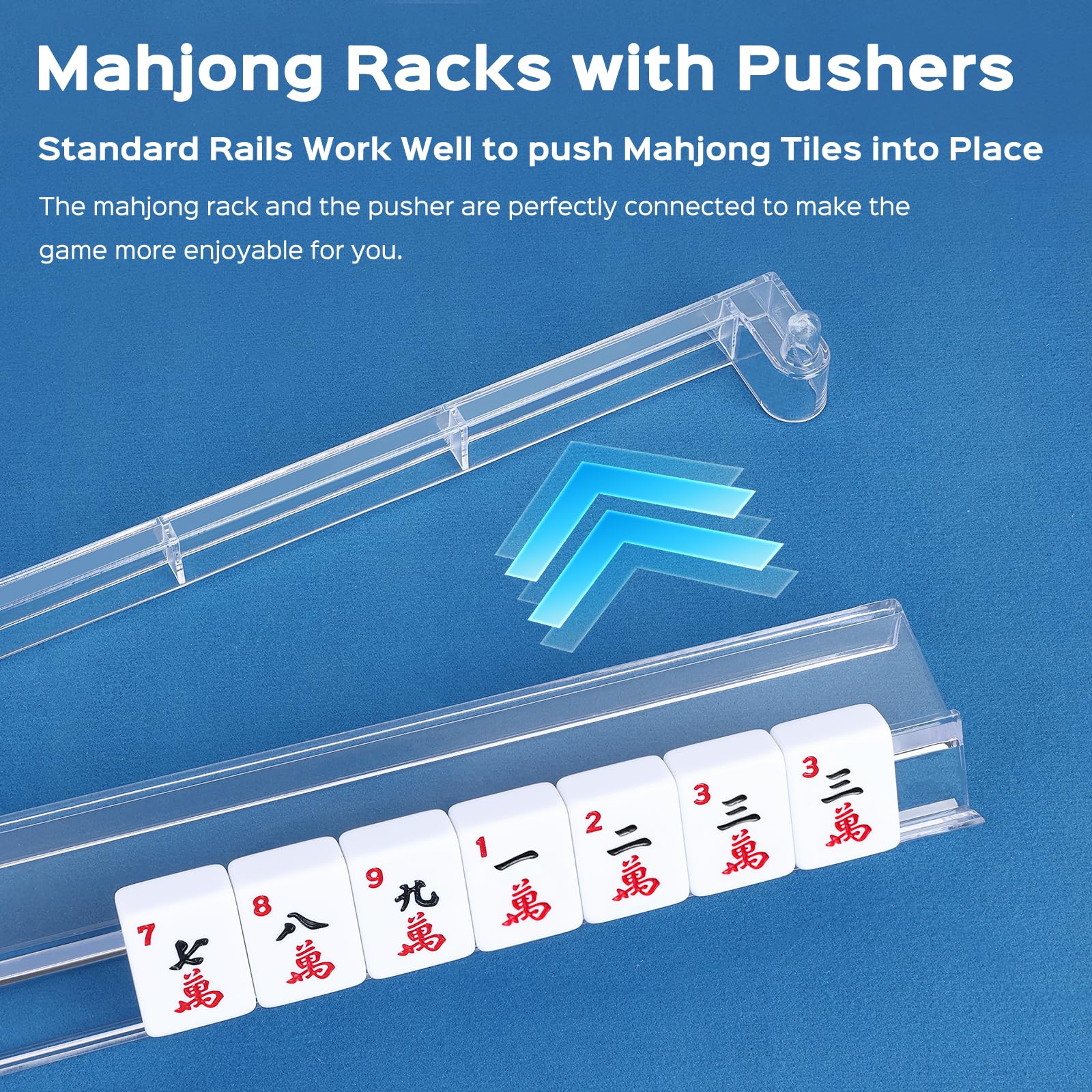 These racks work with traditional and American-style mahjong sets.