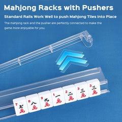 These racks work with traditional and American-style mahjong sets.