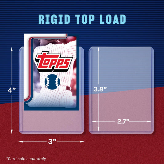 Fanatics 3x4 top loader side angle showing rigid protection