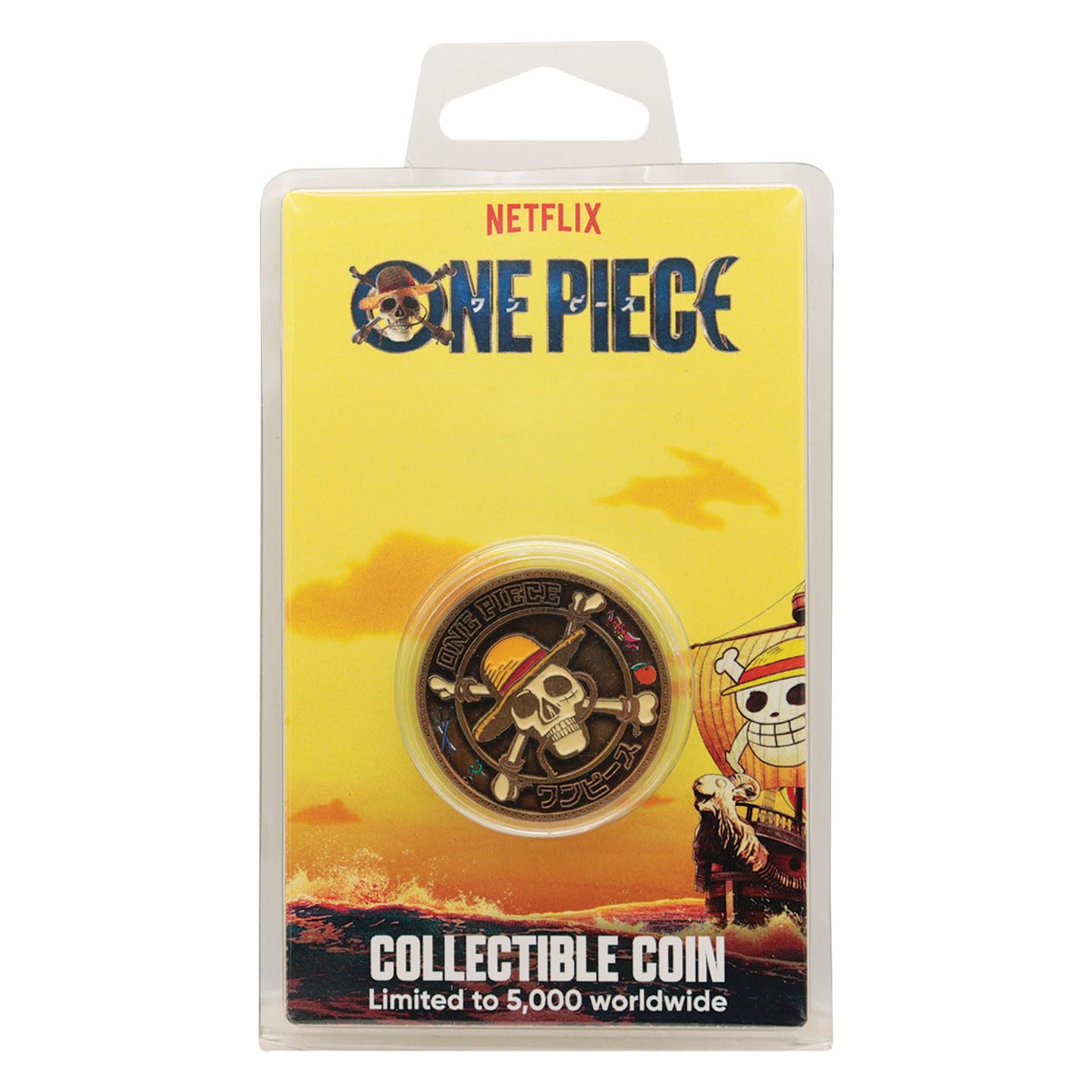 Fanattik One Piece coin back showing Going Merry, ideal for shelf display