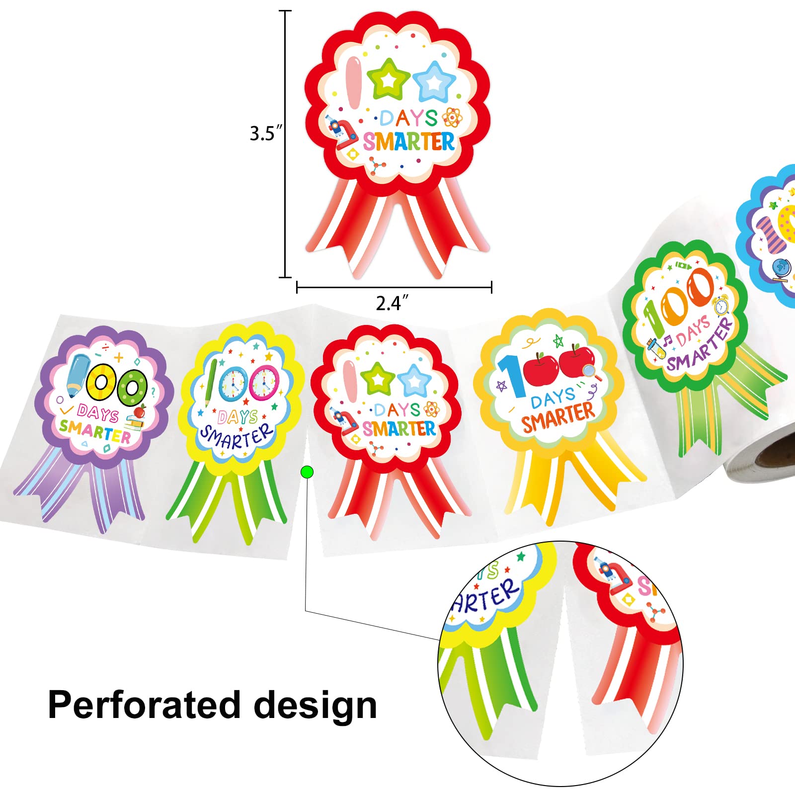 Fancy Land 100 Days Smarter badge design 1 motivates students visually.