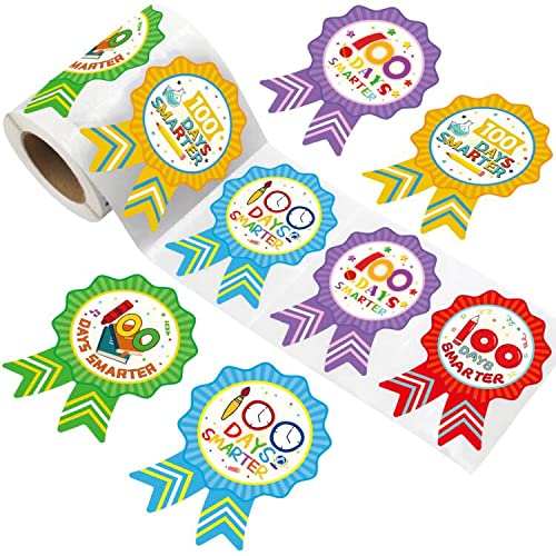Fancy Land 100days badge sticker design 01 for classroom rewards and recognition