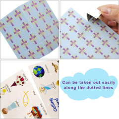 Fancy Land Bible Bingo features colorful print for visual appeal.