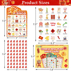 Fancy Land bingo cards with vivid colors for festive Lunar New Year celebrations