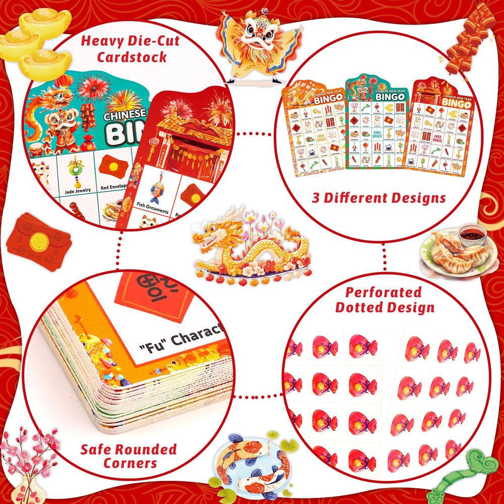 Fancy Land set displayed on a party table during a Lunar New Year gathering
