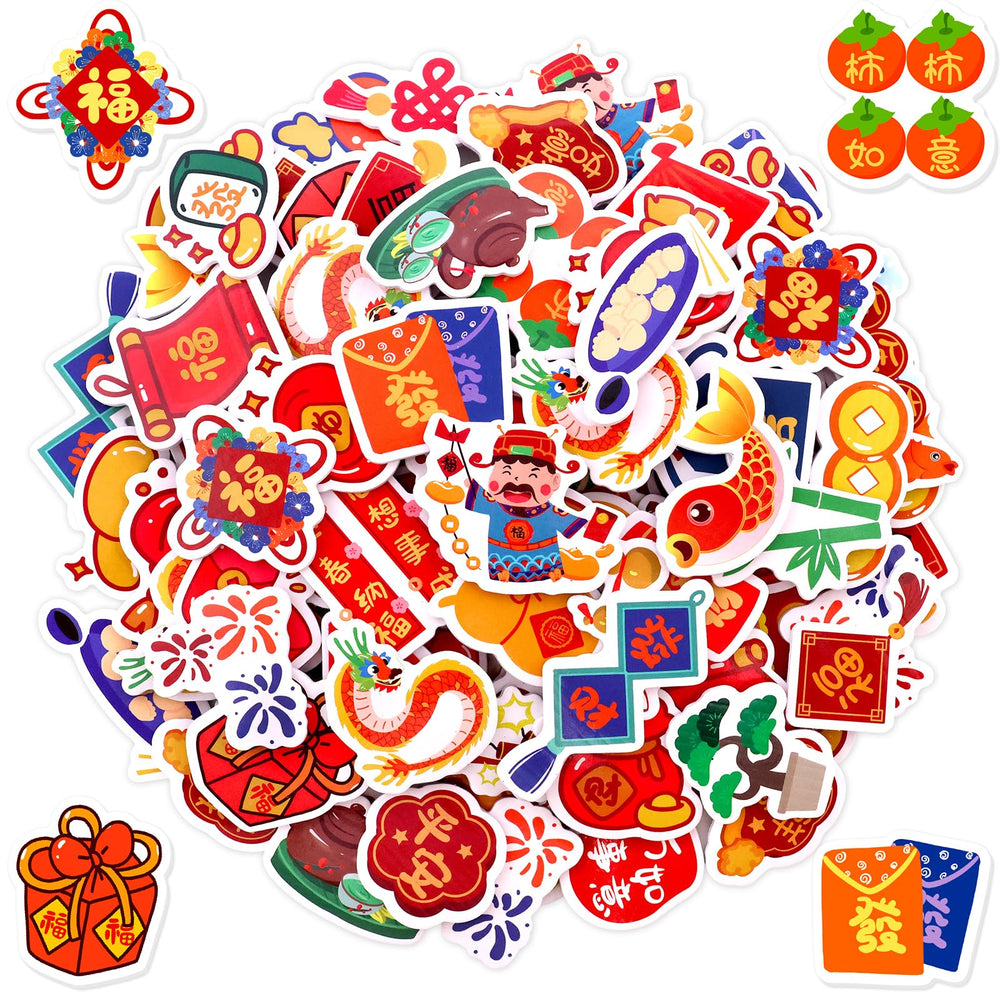 Fancy Land Chinese New Year foam stickers pack with 200pcs for versatile crafts