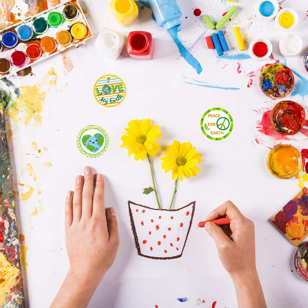 Fancy Land earth day decorative stickers brighten desks and displays.