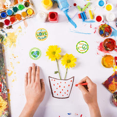 Fancy Land earth day decorative stickers brighten desks and displays.