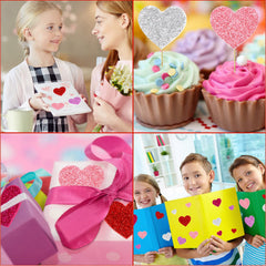 Fancy Land favor pack heart stickers for party decorations.