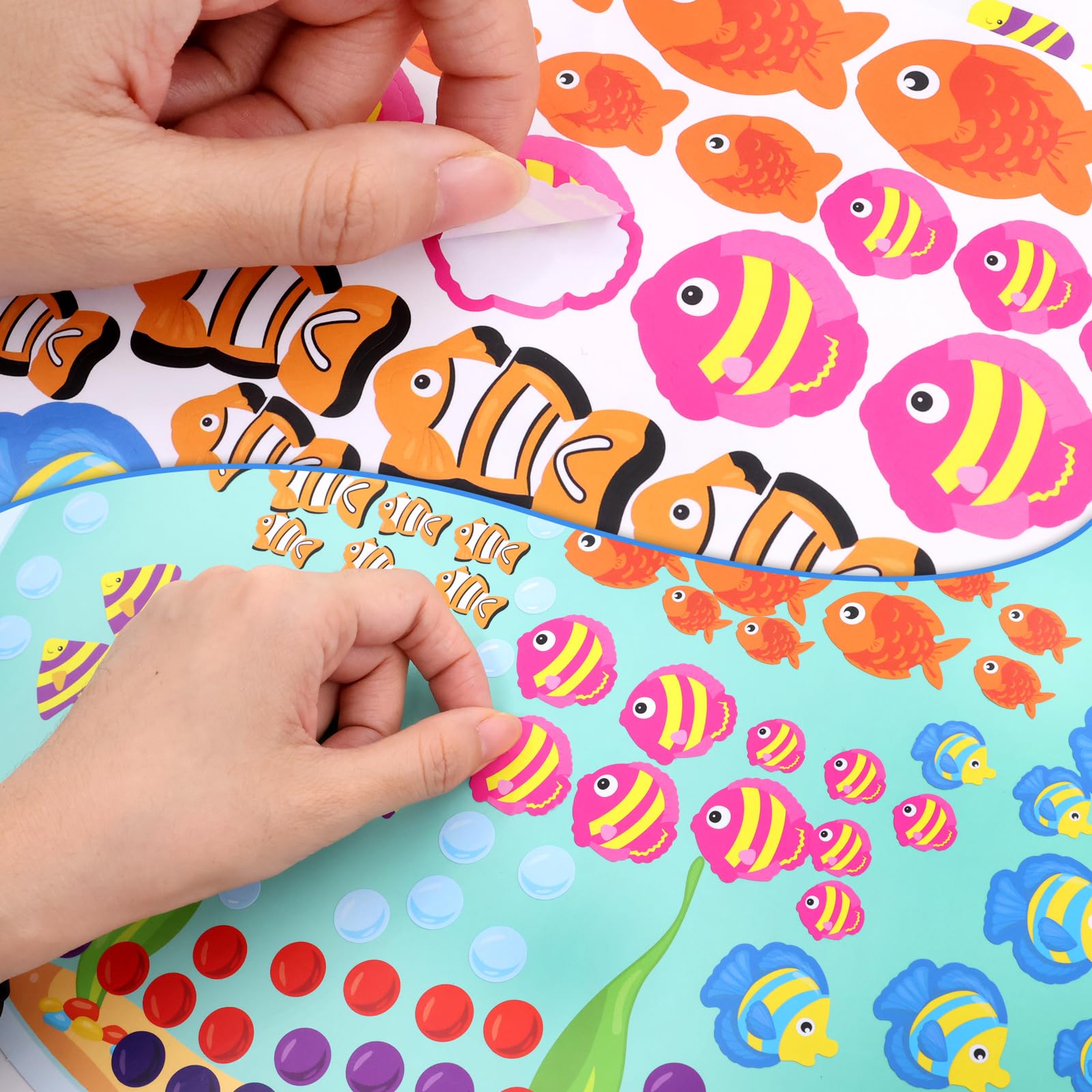 Fancy Land fish-tank-stickers-sheet-1 colorful marine shapes for crafts