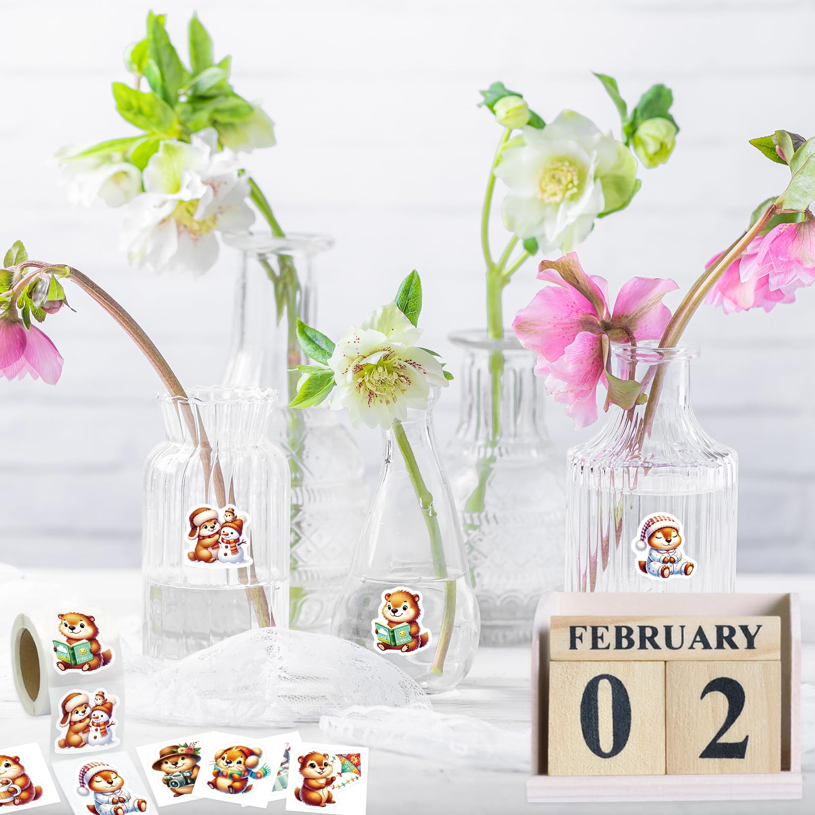 Fancy Land groundhog planner sticker helps organize days with a sweet touch.