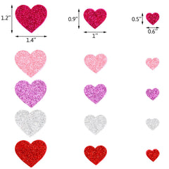 Fancy Land self-adhesive heart stickers offer easy classroom decor.