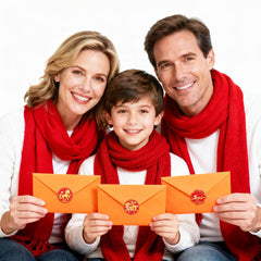 Fancy Land red envelope seals with luck and joy.