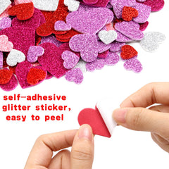Fancy Land valentines craft heart stickers for DIY cards.
