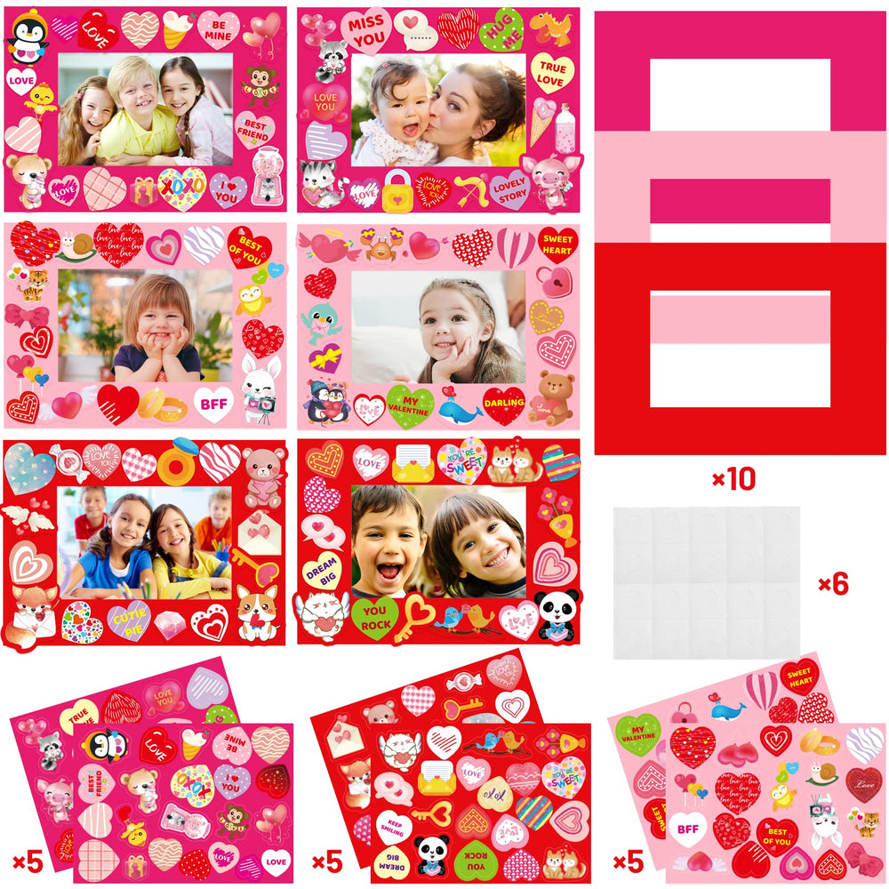 Fancy Land Valentines frame colors showcasing three kid-friendly options