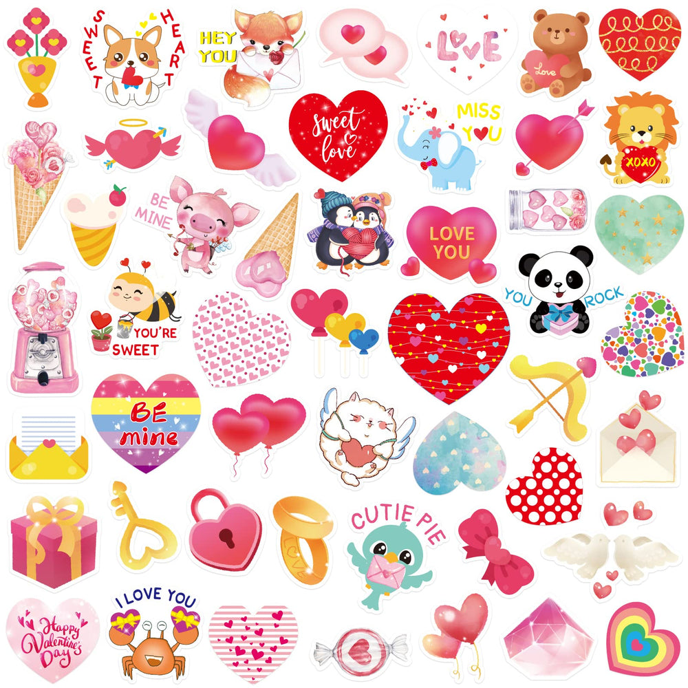 Fancy Land Valentines laptop decals with bright colors to customize devices