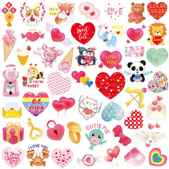 Fancy Land Valentines laptop decals with bright colors to customize devices
