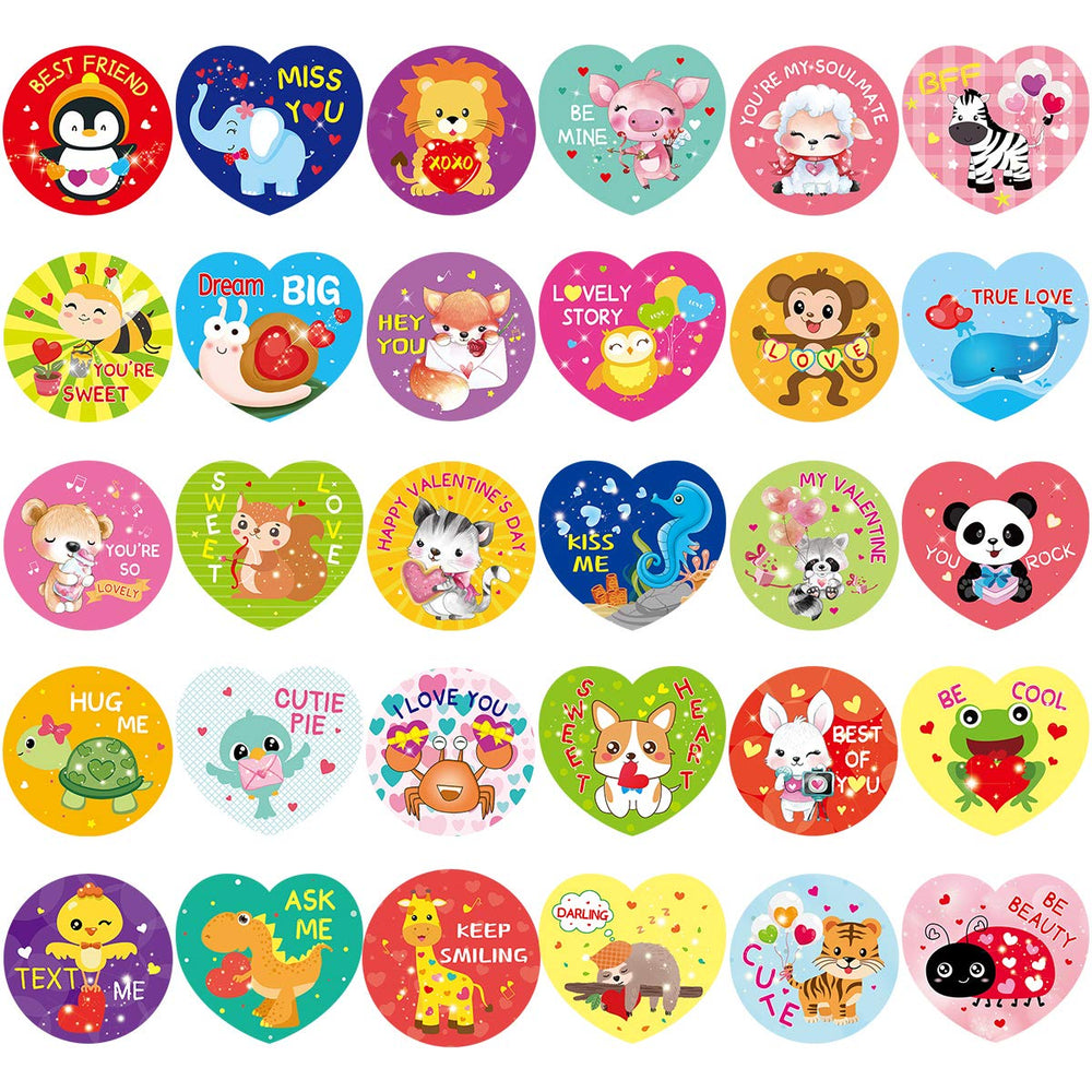 Fancy Land Valentines stickers package view showcases a colorful classroom-ready set.