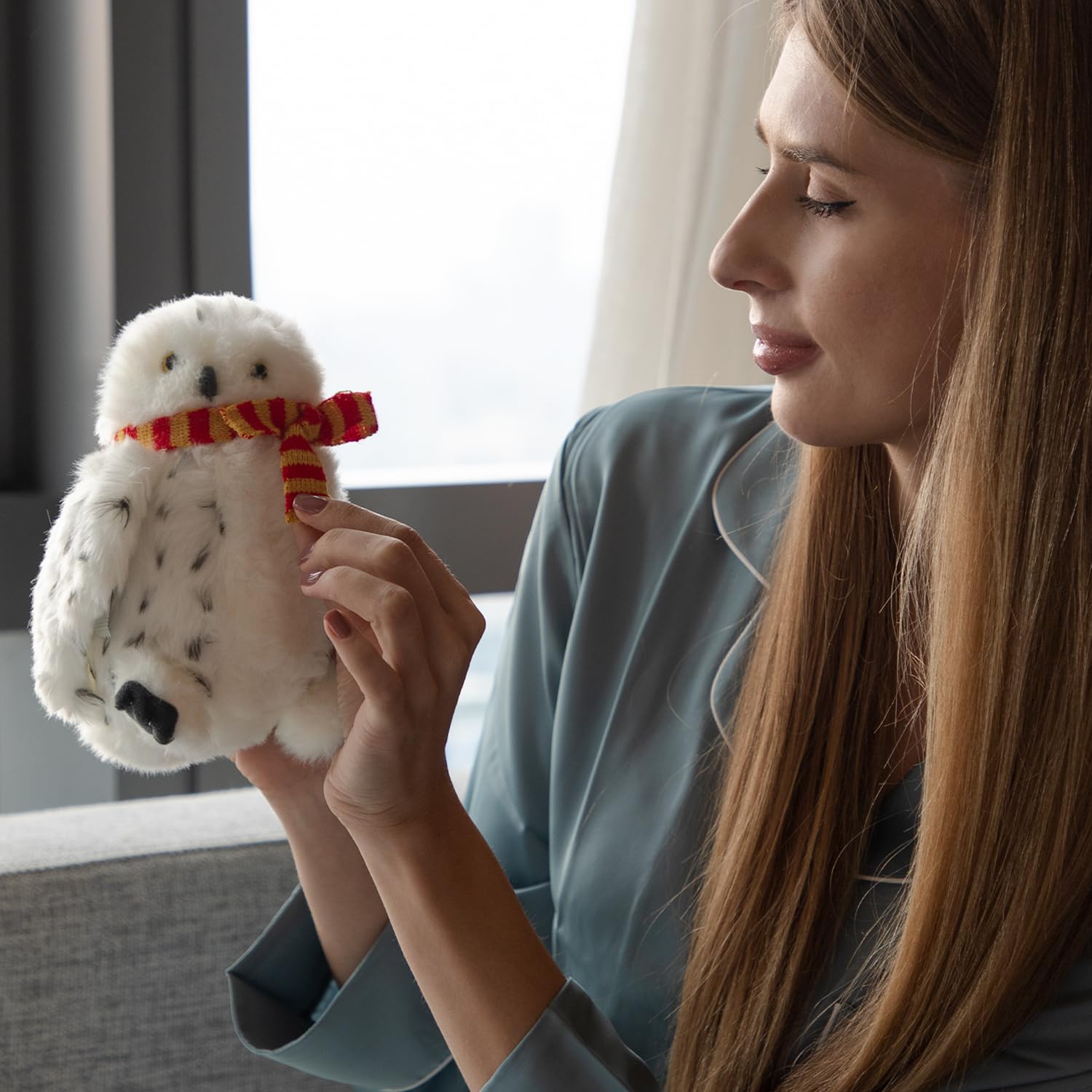 Fancy Space Wizard World Owl Plush side profile highlights soft, durable fabric