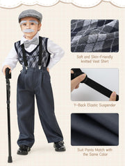 FancyFun grandpa costume pants slim-fit design for authentic classroom look.