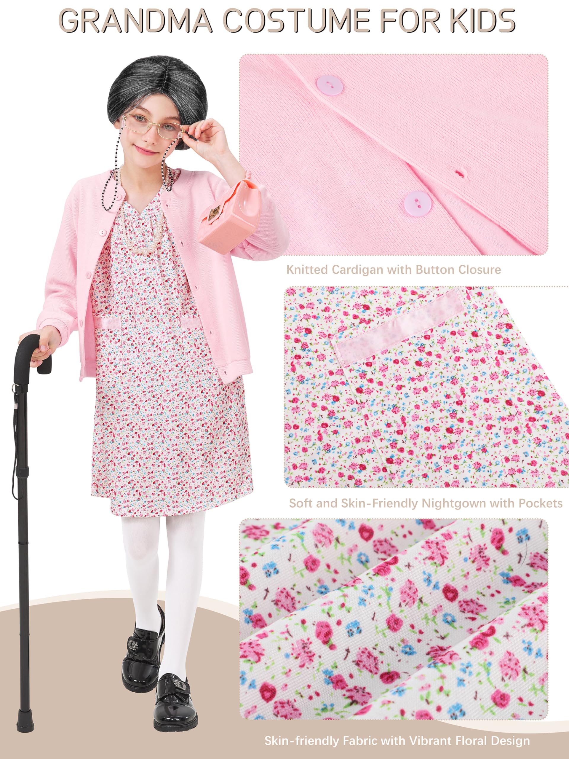 FancyFun grandma nightgown piece provides soft comfort for long classroom-style storytelling.