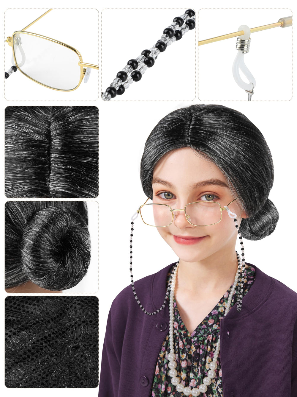 FancyFun grandma wig adds character to kids' outfits