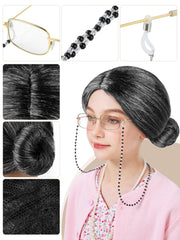 FancyFun pearl necklace and purse complete grandma costume accessories