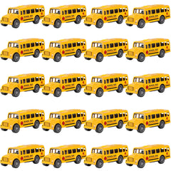FANELEQU 20-pack yellow school buses with pullback action for imaginative play